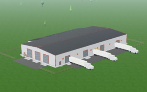 Manufacturing & storage: example 3D building model